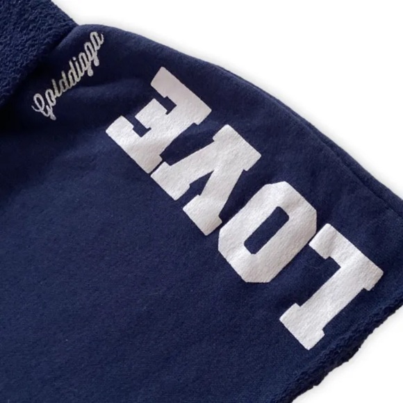 Women's Golddigga Navy Blue Shorts Hotpants Y2K 00s Holiday Summer Vintage - Picture 2 of 3